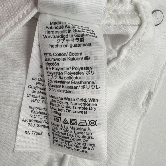 J Crew Womens 25 TALL Jeans 10” Vintage Straight Leg Denim White Cropped $110 - Picture 10 of 10